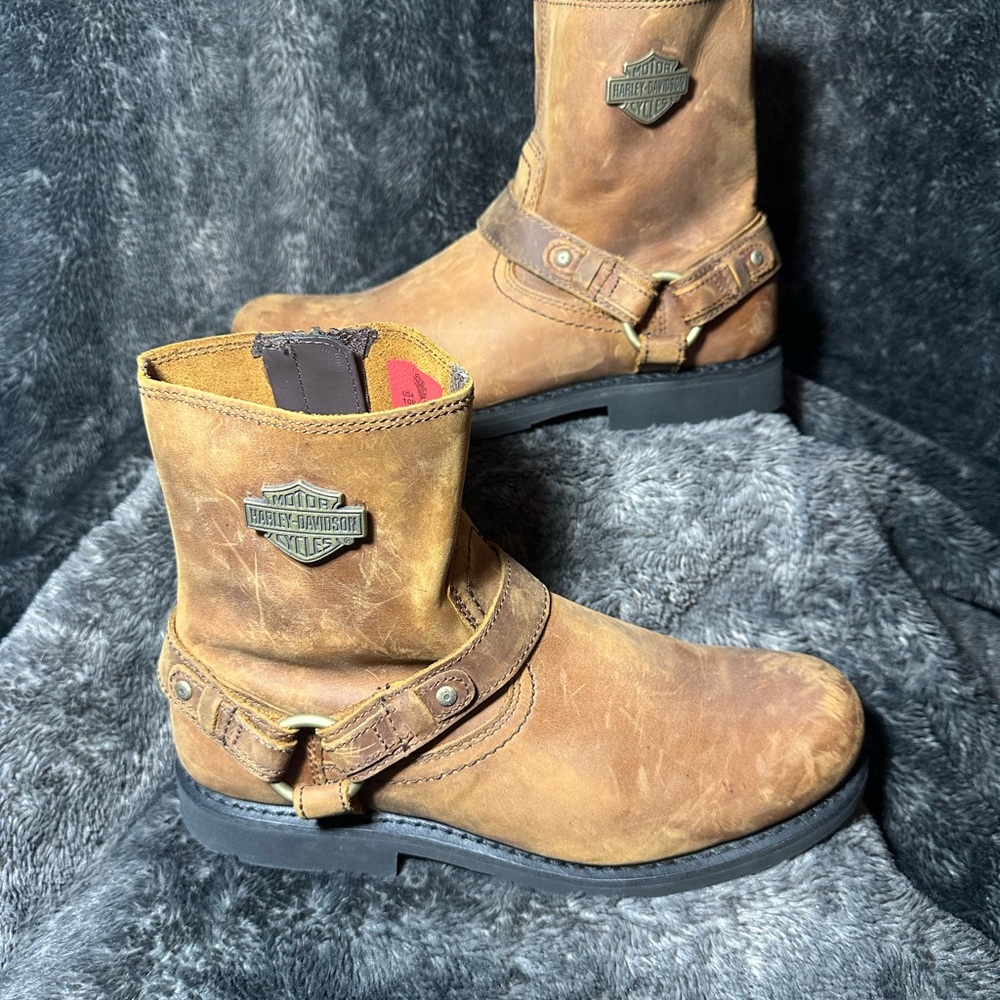 Harley-Davidson Men's Tan Leather Boots